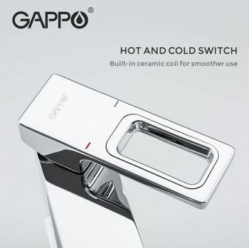 Товар: Смеситель для раковины Gappo G18 G1018-1 Хром - фото 5 Смеситель для раковины Gappo G18 G1018-1 Хром — фото 5, Смесители для раковины