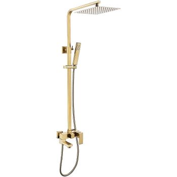 Душевая система Abber Daheim AF8216G Золото матовое — фото 1, Душевые стойки