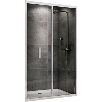 Душевая дверь Abber Sonnenstrand 120 AG07120 профиль Хром стекло прозрачное — фото 1, Складные душевые двери