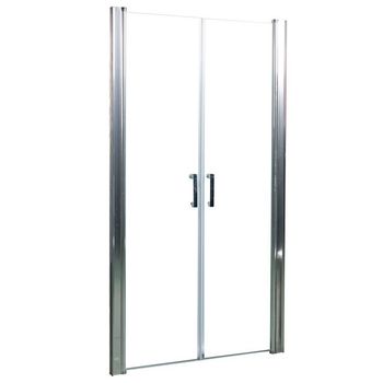 Душевая дверь в нишу River Suez 80 МТ 10000000740 профиль Матовый хром стекло матовое — фото 1, Распашные душевые двери