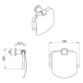 Держатель туалетной бумаги Azario Forny AZ-88310 с крышкой Хром — фото 2, Держатели туалетной бумаги