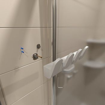 Вешалка для полотенец Altasan Лотос ЛТ20БМ Белая матовая — фото 4, Крючки для полотенец