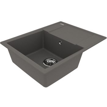 Кухонная мойка Lemark Imandra 640 9910023 Серый шелк — фото 2, Кухонные мойки