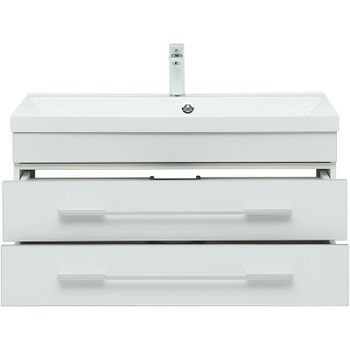 Тумба под раковину Aquanet Верона 90 272424 подвесная Белая матовая — фото 7, Тумбы под раковину