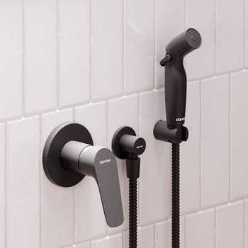 Гигиенический душ со смесителем Damixa Jupiter 777510300 Черный матовый — фото 2, Гигиенические души