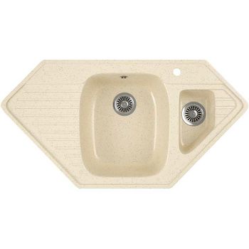 Кухонная мойка Domaci Бьелла DMC-10K GWS-10K-328 Бежевая — фото 1, Кухонные мойки