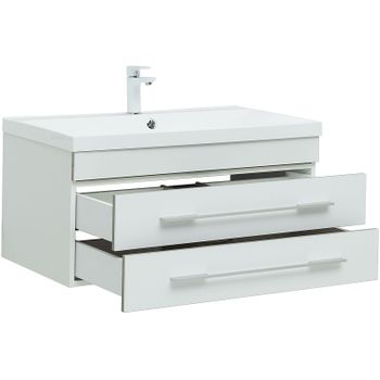 Тумба под раковину Aquanet Верона 90 272424 подвесная Белая матовая — фото 6, Тумбы под раковину