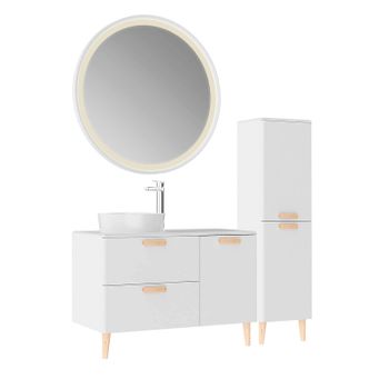 Зеркало Creavit Patara 85 PT4085.02.MBY с подсветкой Белое — фото 2, Зеркала в ванную комнату