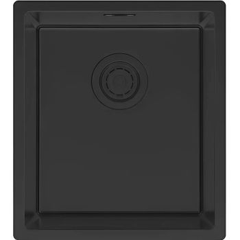 Кухонная мойка Paulmark Yuni 39 Uni YU39-MBN Черная матовая — фото 1, Кухонные мойки