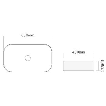 Раковина-чаша SantiLine 60 SL-1017DG Темно-серая матовая — фото 2, Раковины накладные
