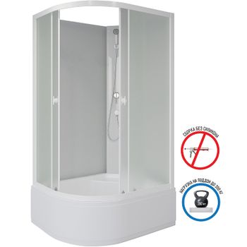 Душевая кабина Niagara Promo 100x80 R P100/80/40R/MT/BK без гидромассажа — фото 3, Душевые кабины