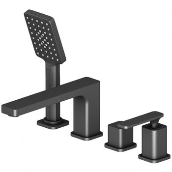 Смеситель на борт ванны Timo Torne 4330/03Y Черный — фото 1, Смесители на борт ванны