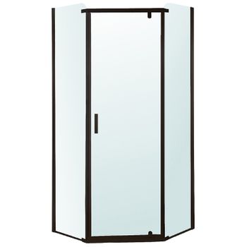 Душевой уголок Berges Solo Т 90х90 061106 профиль Черный матовый стекло прозрачное — фото 1, Душевые уголки трапеция