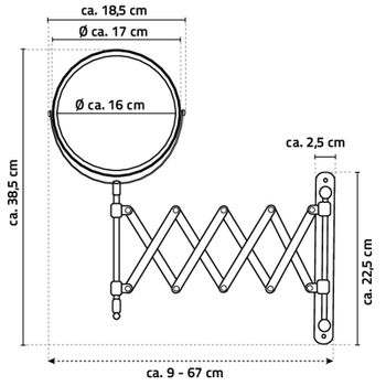 Косметическое зеркало Ridder Jannin О3006200 с увеличением Хром — фото 3, Косметические зеркала