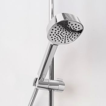 Душевая система Jacob Delafon Atom E26238-CP с термостатом Хром — фото 4, Душевые стойки