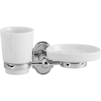 Стакан для зубных щеток с мыльницей Veragio Stanford VR.STD-7743.CR Хром — фото 1, Стаканы для зубных щеток