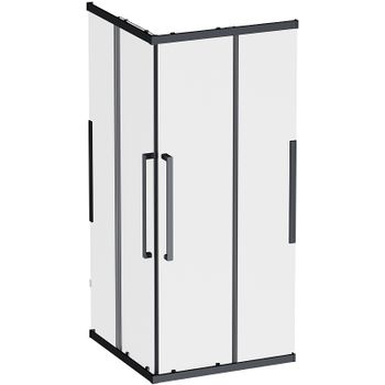 Душевой уголок AM.PM Func 90x90 W84G-403-9090-BТ профиль Черный матовый стекло прозрачное — фото 1, Квадратные душевые уголки