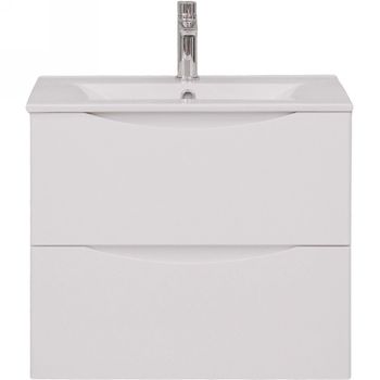 Тумба с раковиной Bond Wave 60 T01600-S05W подвесная Белая глянцевая — фото 1, Тумбы с раковиной