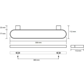 Полотенцедержатель Bemeta Organic 157104401 двойной Хром — фото 3, Полотенцедержатели