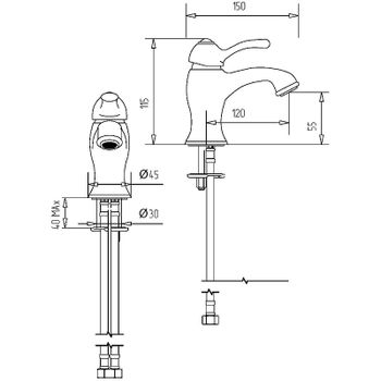 Смеситель для раковины Migliore Grazia 29684 Хром — фото 2, Смесители для раковины