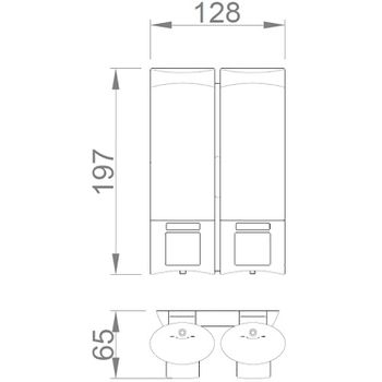 Диспенсер для жидкого мыла Nofer 03032.T Серый — фото 2, Диспенсеры для жидкого мыла