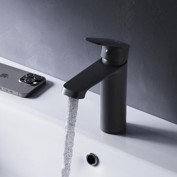 Товар: Смеситель для раковины AM.PM Func F8F02122 Черный матовый - фото 3 Смеситель для раковины AM.PM Func F8F02122 Черный матовый — фото 3, Смесители для раковины