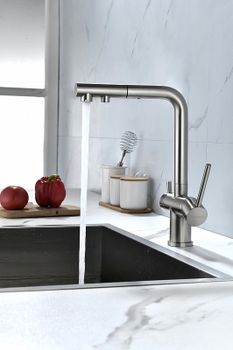 Смеситель для кухни Paulmark Serpentine Se213222-NI Никель — фото 2, Смесители для кухни