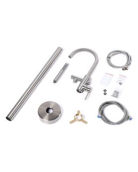 Смеситель для ванны Orange Steel M99-336ni Сталь — фото 5, Смесители напольные