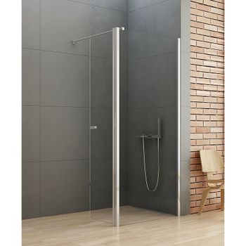 Душевая перегородка New Trendy New Soleo Chrome 110 K-0757 профиль Хром стекло прозрачное — фото 2, Душевые перегородки