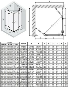 Душевой уголок New Trendy Avexa Black 100x110 EXK-1841 профиль Черный стекло прозрачное — фото 13, Прямоугольные душевые уголки