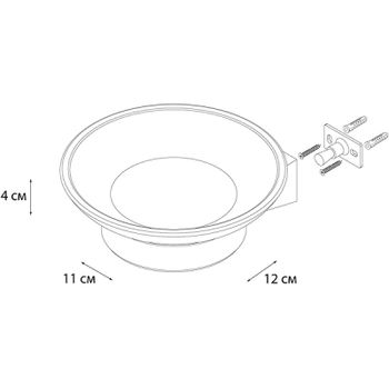 Мыльница Fixsen Trend FX-97808 Черный матовый — фото 2, Мыльницы