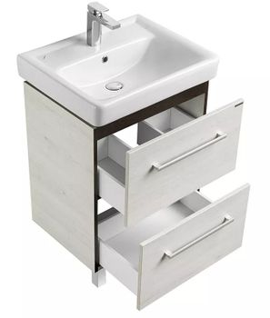 Тумба под раковину Aquaton Ронда 60 1A205001RSC20 Дуб сомерсет Венге — фото 3, Тумбы под раковину