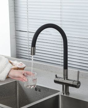 Смеситель для кухни Gappo G4398-39 Оружейная сталь Черный — фото 10, Смесители для кухни