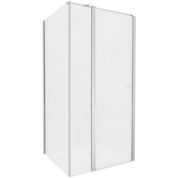 Душевой уголок New Trendy New Soleo Chrome 90x90 K-0717 профиль Хром стекло прозрачное — фото 1, Квадратные душевые уголки