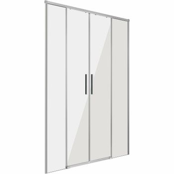 Душевая дверь Grossman Fly 120 GR-D120Fl профиль Хром стекло прозрачное — фото 1, Раздвижные душевые двери