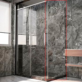 Душевая стенка Veconi Premium Trento SP-40CH 90 SP40-CH-90-01-C4 профиль Хром стекло прозрачное — фото 1, Боковые стенки