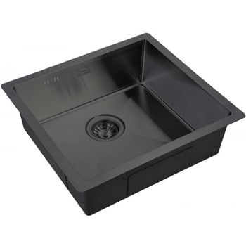 Кухонная мойка ZorG Steel Hammer 48 SH 4844 GRAFIT Графит — фото 1, Кухонные мойки