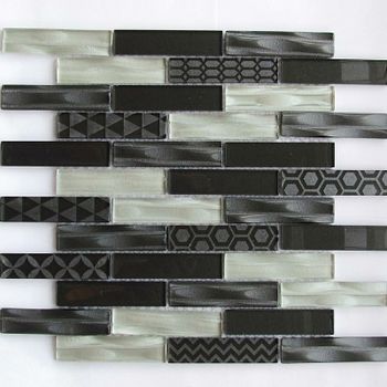 Стеклянная мозаика Bonaparte Optima Grey 30х30 см — фото 1, Мозаика