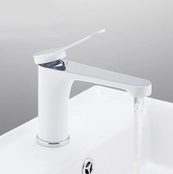 Смеситель для раковины Frap H45 F1045 Белый Хром — фото 8, Смесители для раковины