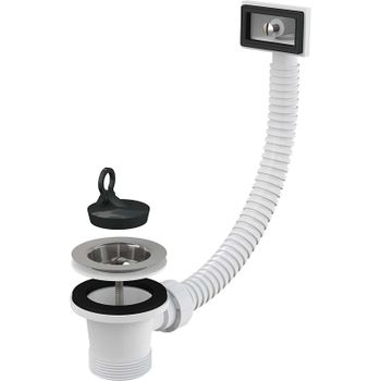 Выпуск для кухонной мойки Alcaplast A331 Нержавеющая сталь — фото 1, Сливы-переливы