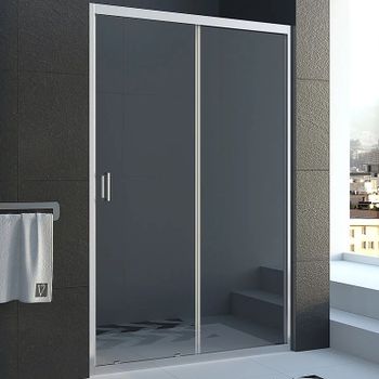 Душевая дверь Veconi Vianno VN-46 160 VN46-160-01-19C1 профиль Хром стекло прозрачное — фото 1, Раздвижные душевые двери