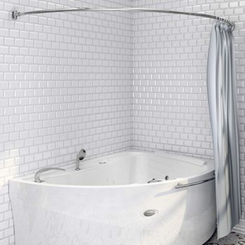 Карниз для ванны Radomir Алари/Астория/Альбена 168x120 1-12-2-0-0-218 Хром — фото 1, Карнизы для ванной