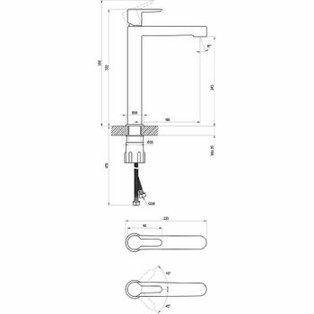 Смеситель для раковины Ravak Puri PU 015.00 X070114 Хром — фото 12, Смесители для раковины