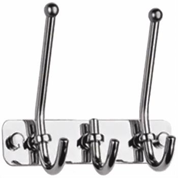 Вешалка для полотенец Haiba HB201-3 Хром — фото 1, Крючки для полотенец
