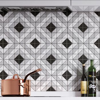 Керамическая мозаика StarMosaic Albion Cube Grey TR2-CL-SQ2 27,5x27,5 см — фото 3, Мозаика