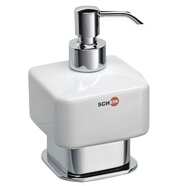 Дозатор для жидкого мыла Schein Allom 222DS-T Хром, Белый — фото 1, Дозаторы