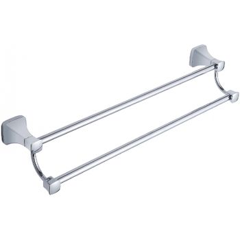 Полотенцедержатель CeramaLux Domino 95409 двойной Хром — фото 1, Полотенцедержатели