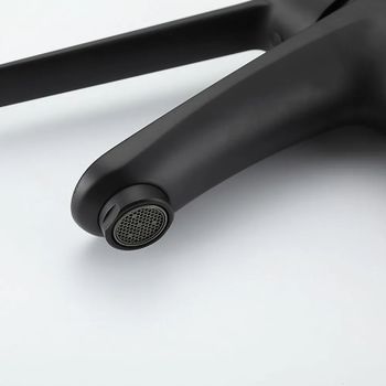 Смеситель для раковины Gappo G21-6 G1021-6 Черный матовый — фото 4, Смесители для раковины