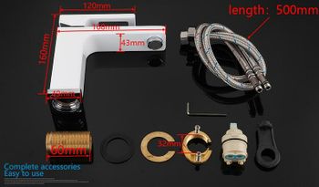 Смеситель для раковины Gappo G17-8 G1017-8 Белый Хром — фото 8, Смесители для раковины