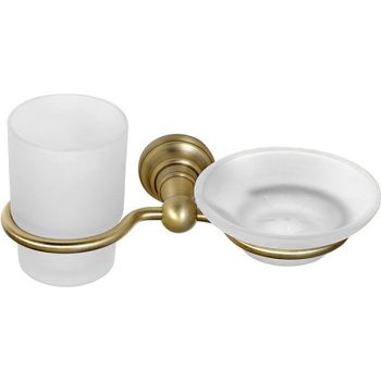 Стакан и мыльница Sapho Diamond 1318-04 Бронза — фото 1, Мыльницы